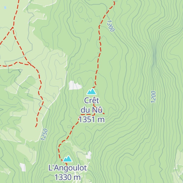 Map of Crêt du Nû