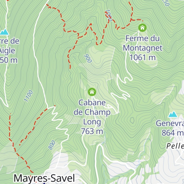 Map of Cabane de Champ Long
