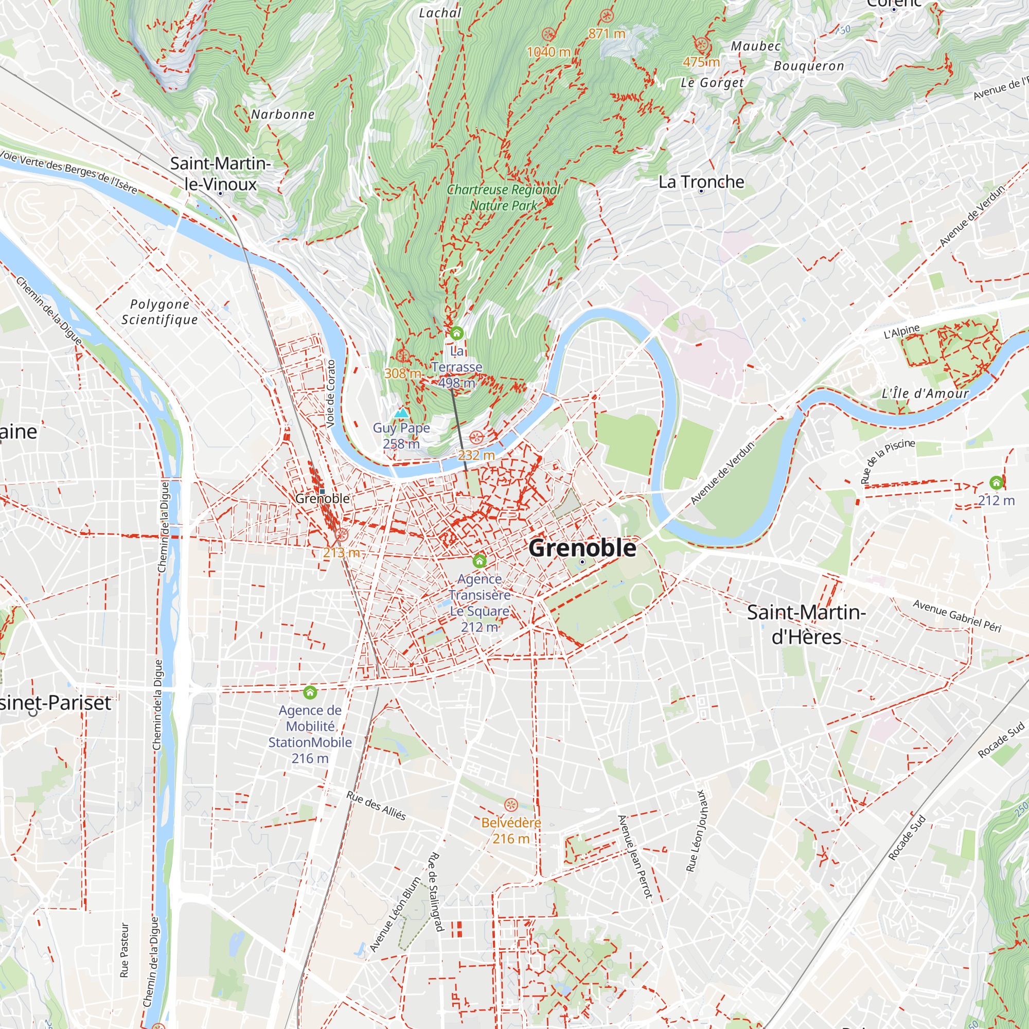 Office de Tourisme, Grenoble map