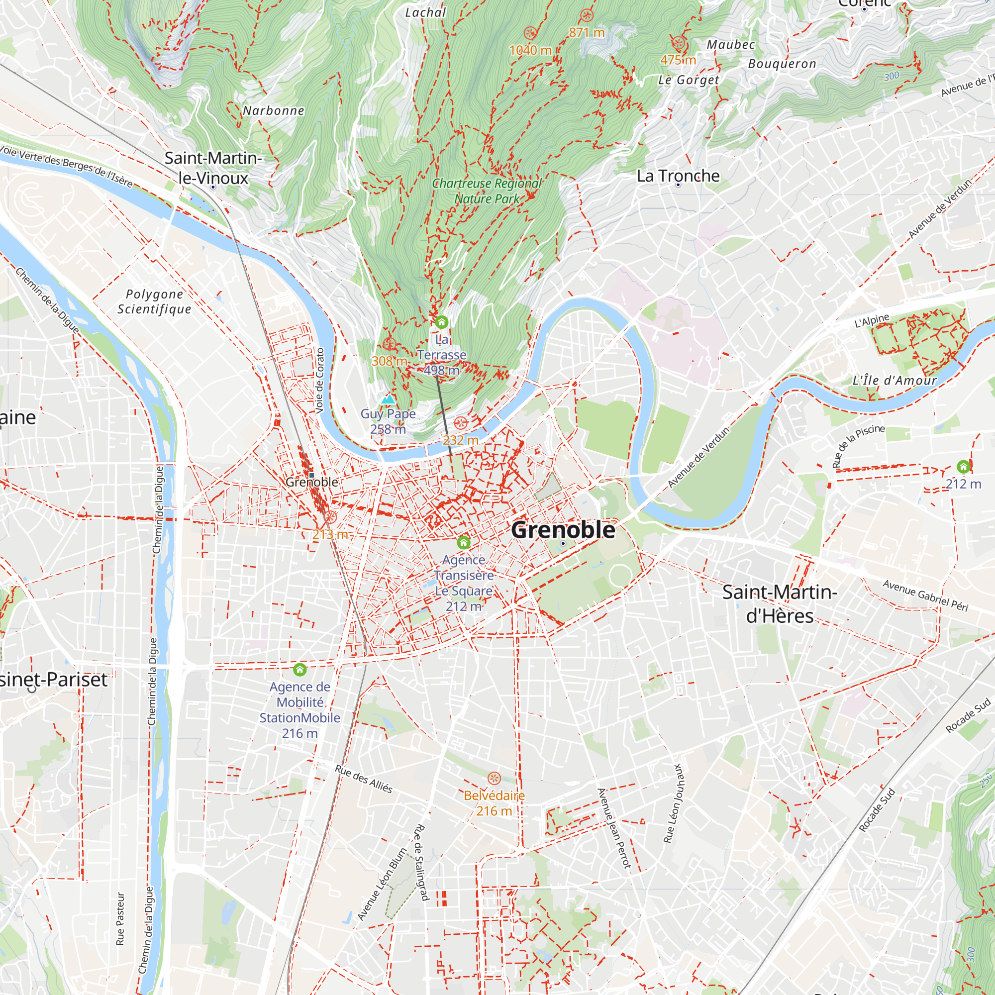 Office de Tourisme, Grenoble map