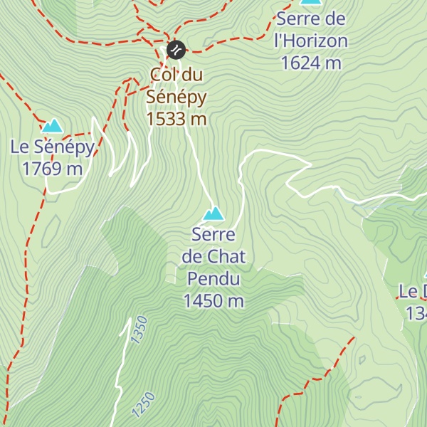Map of Serre de Chat Pendu