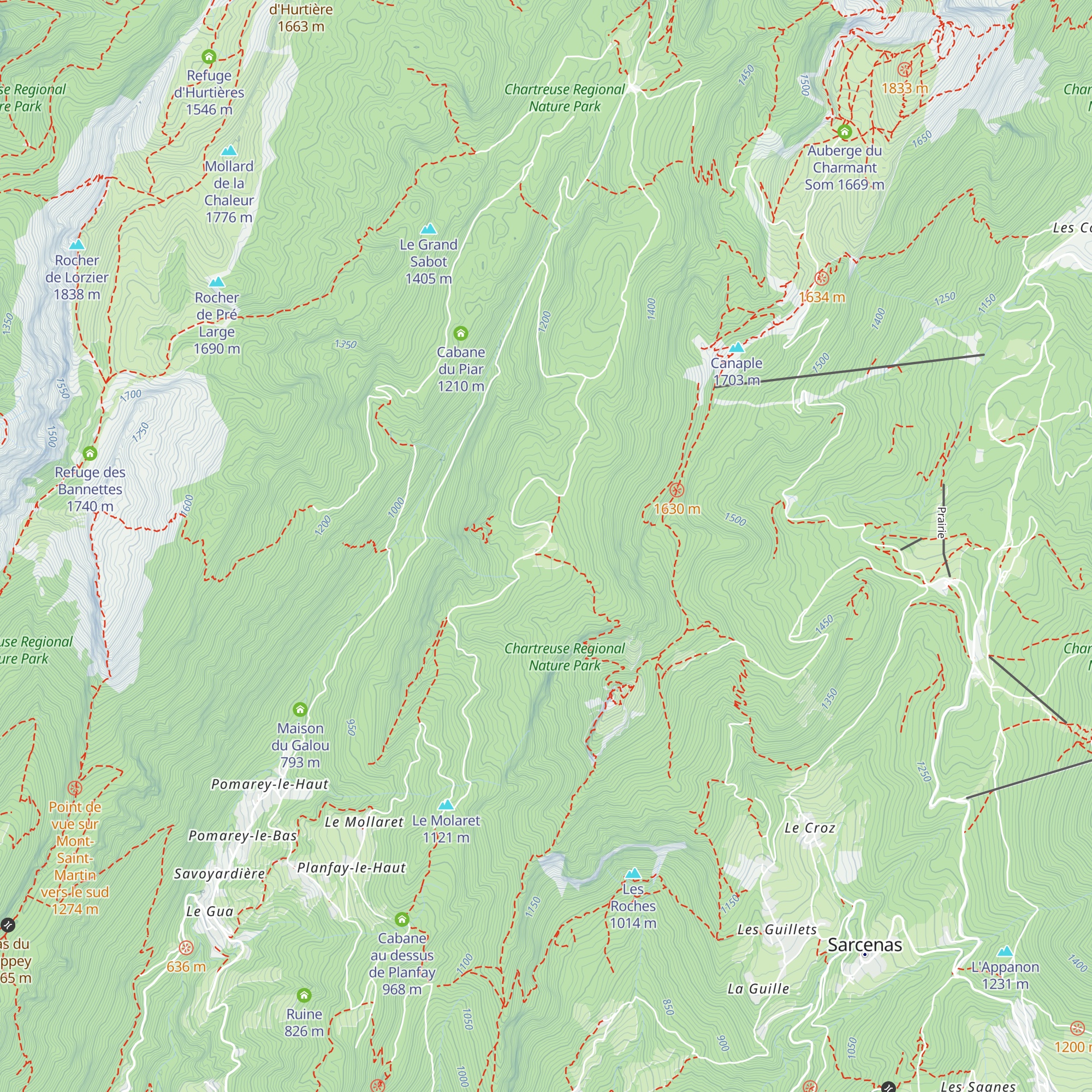 Cabane de Girieux map