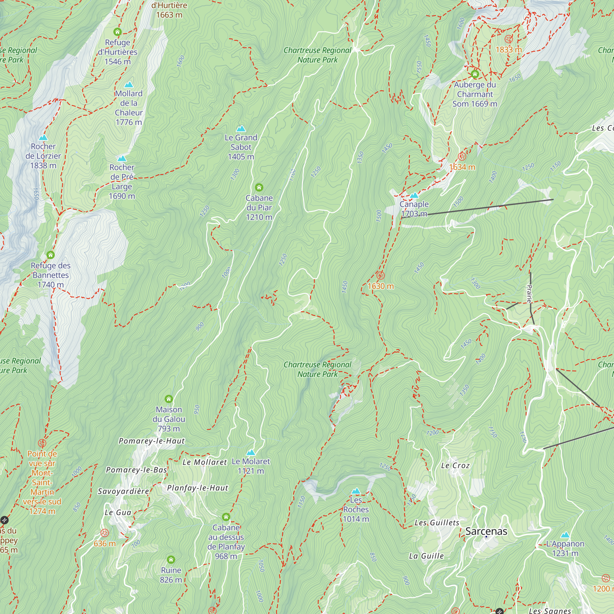 Cabane de Girieux map