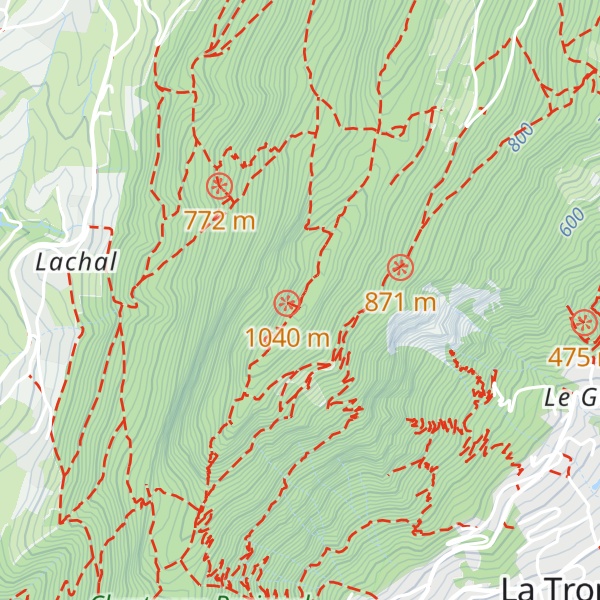 Map of Mont Rachais