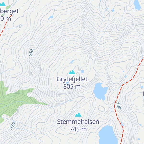 Map of Grytefjellet