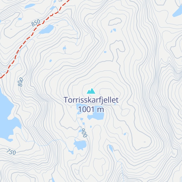 Map of Torrisskarfjellet