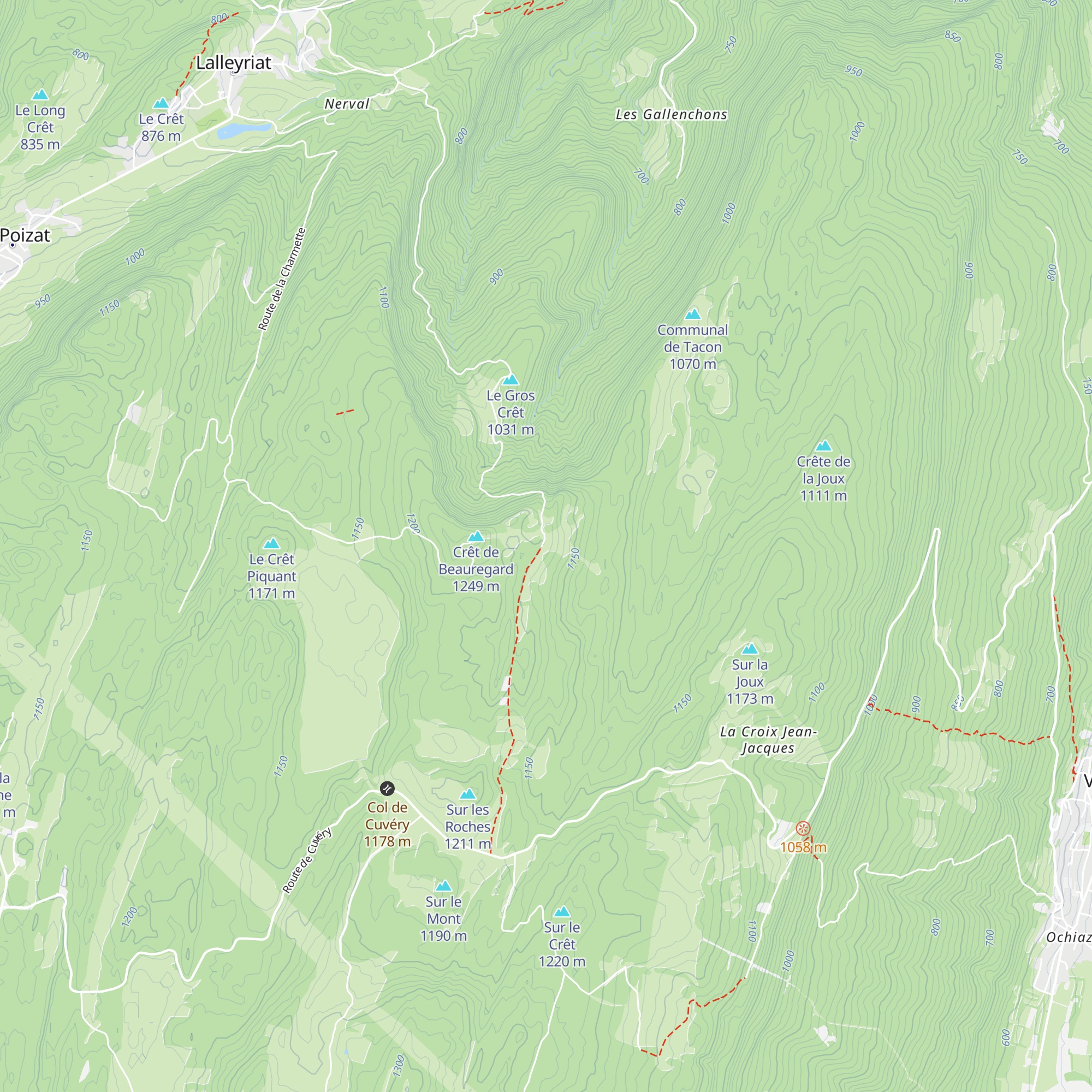 Chalet de la Conay map