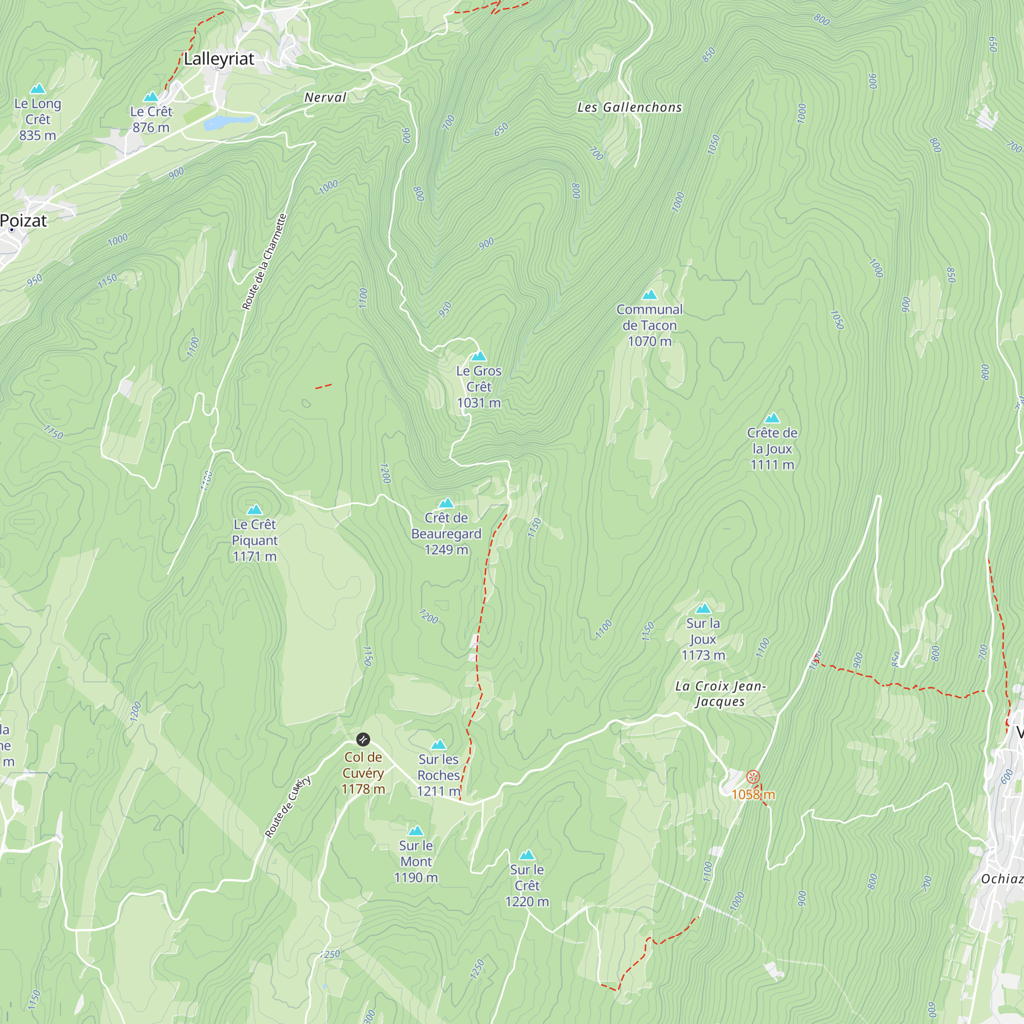 Chalet de la Conay map
