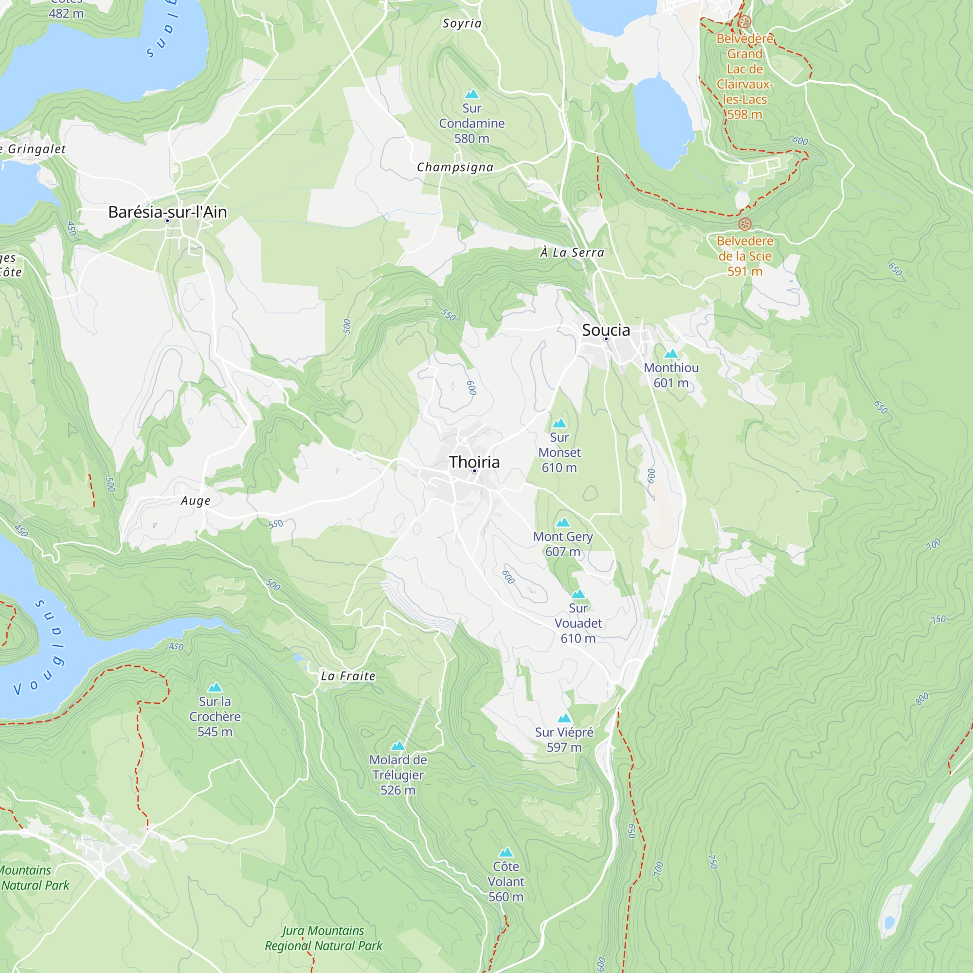 Gîte du Mont Géry map