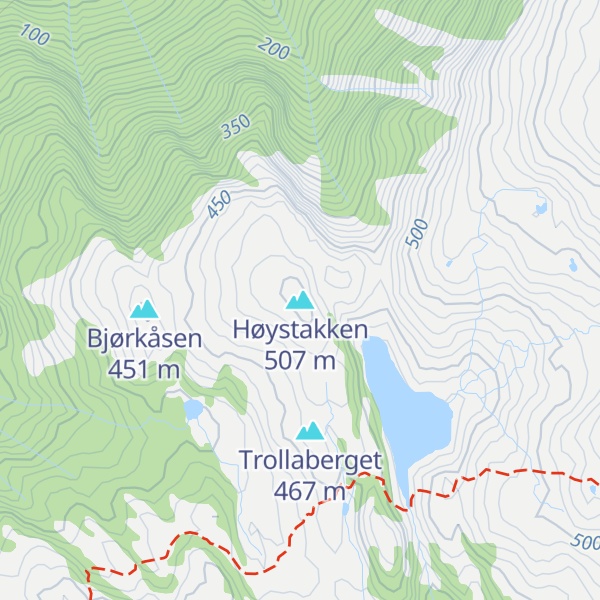 Map of Høystakken