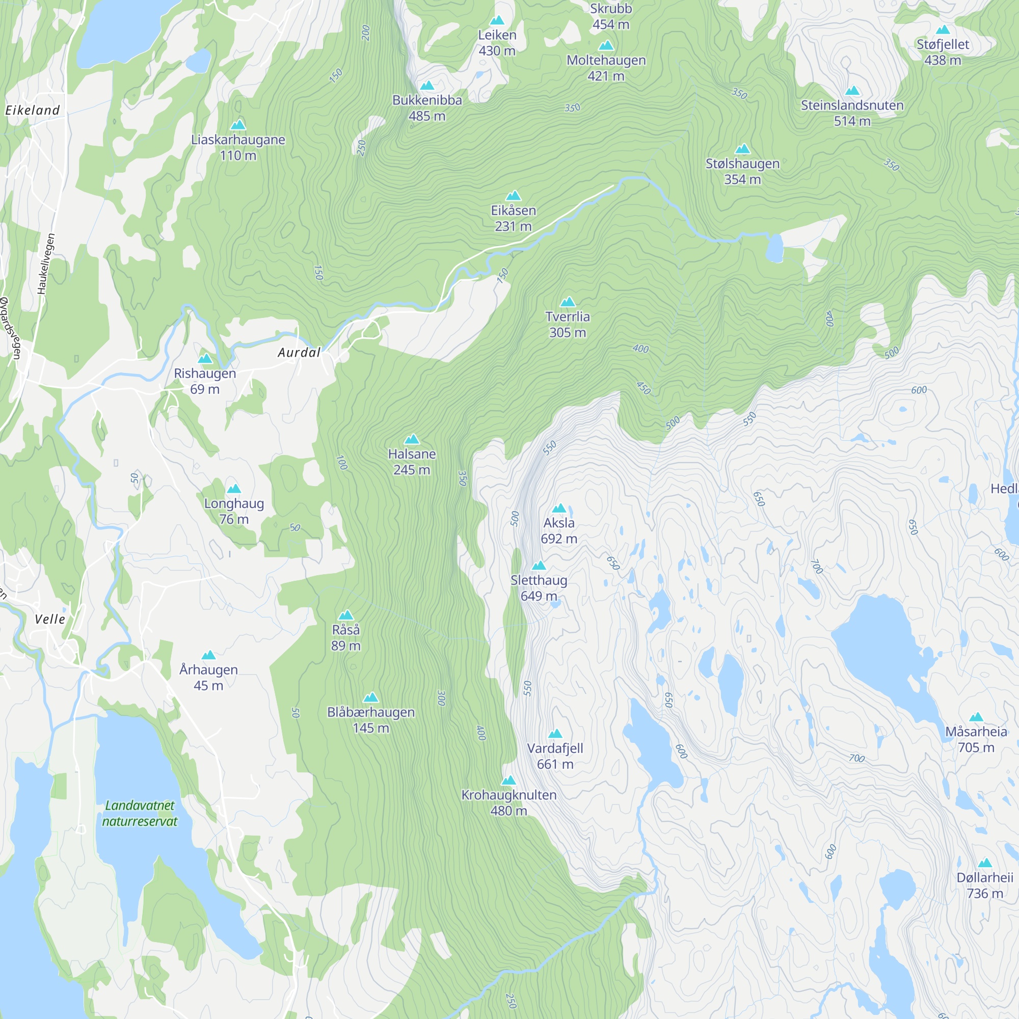 Sletthaug Fjellhytte map