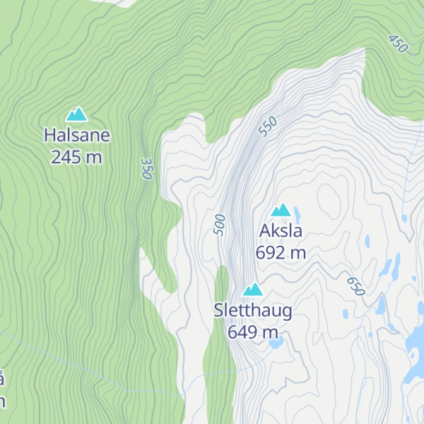 Map of Sletthaug Fjellhytte