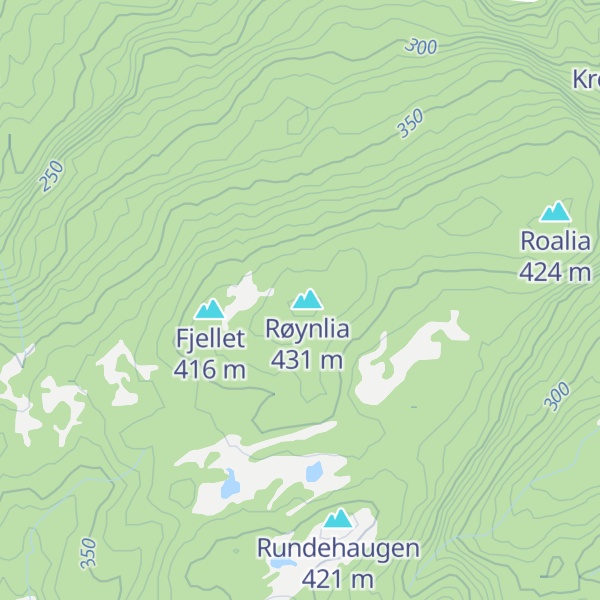Map of Skredhaugane
