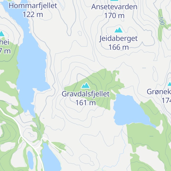 Map of Gravdalsfjellet