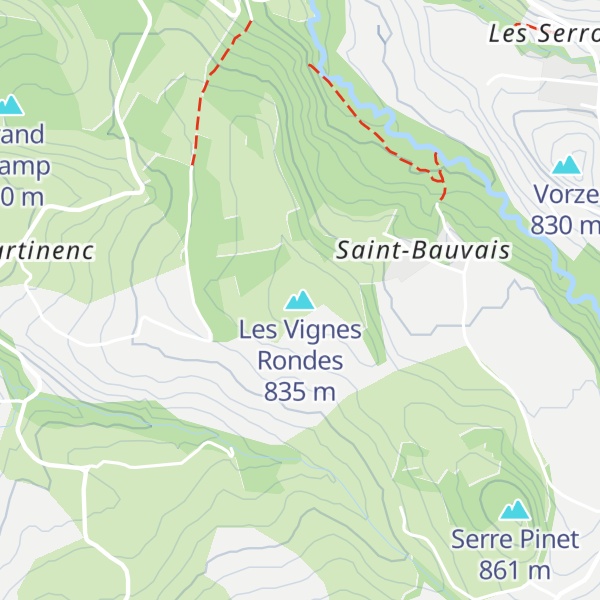 Map of Les Vignes Rondes