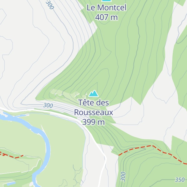 Map of Tête des Rousseaux