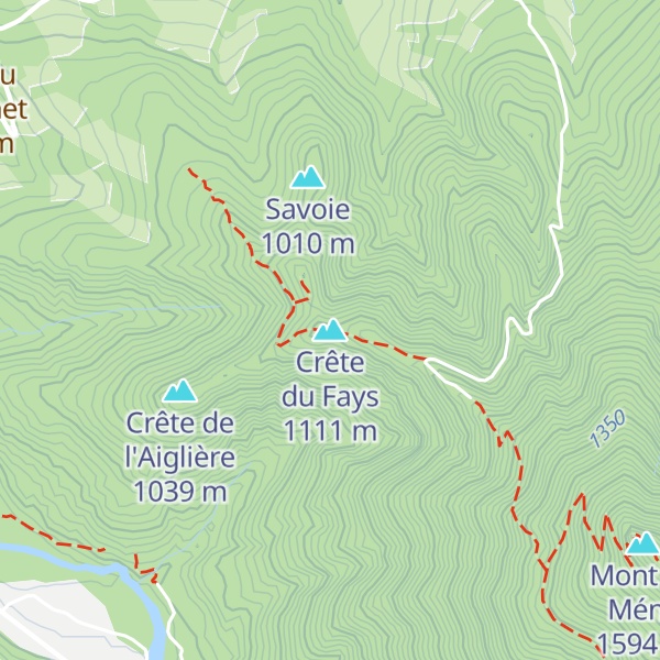 Map of Crête du Fays