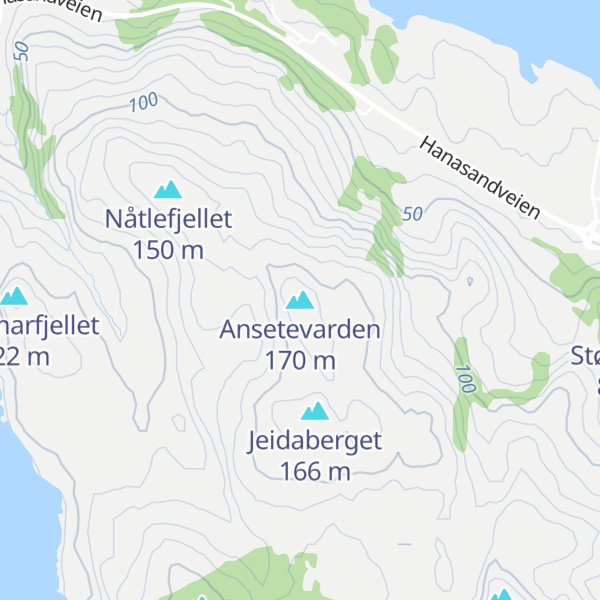 Map of Ansetevarden