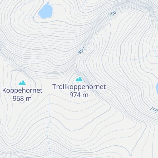 Map of Trollkoppehornet