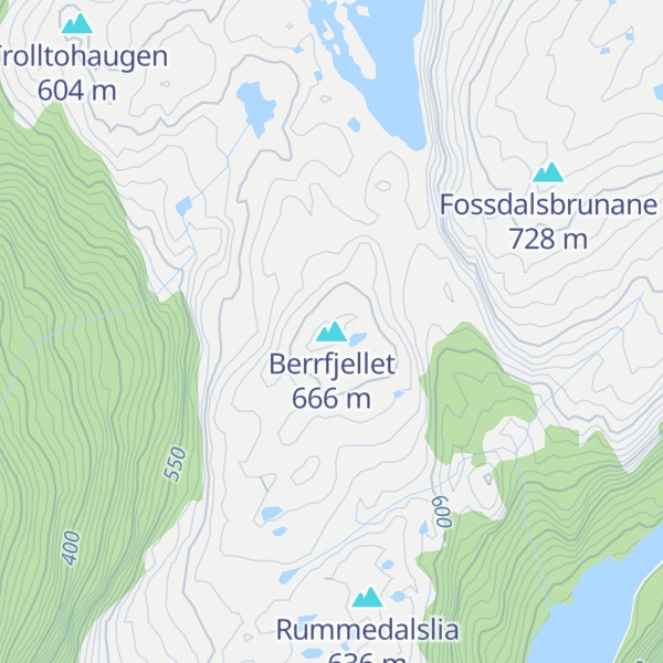 Map of Berrfjellet