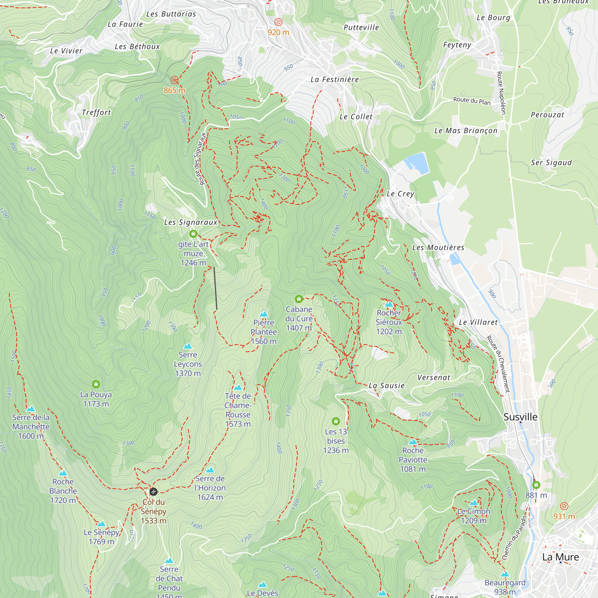 Cabane du Curé map