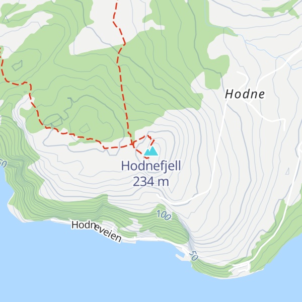 Map of Hodnefjell