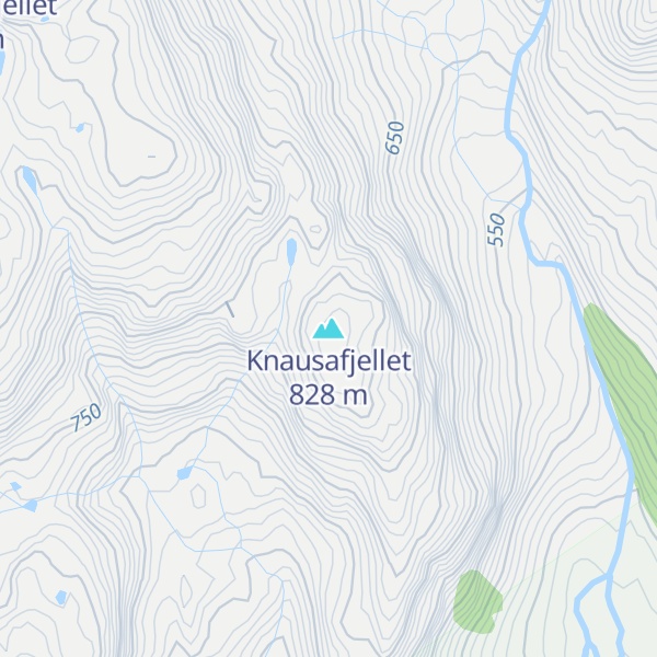 Map of Knausafjellet