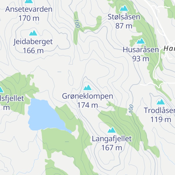 Map of Grøneklompen