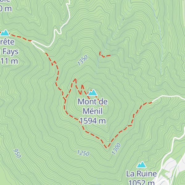 Map of Mont de Ménil