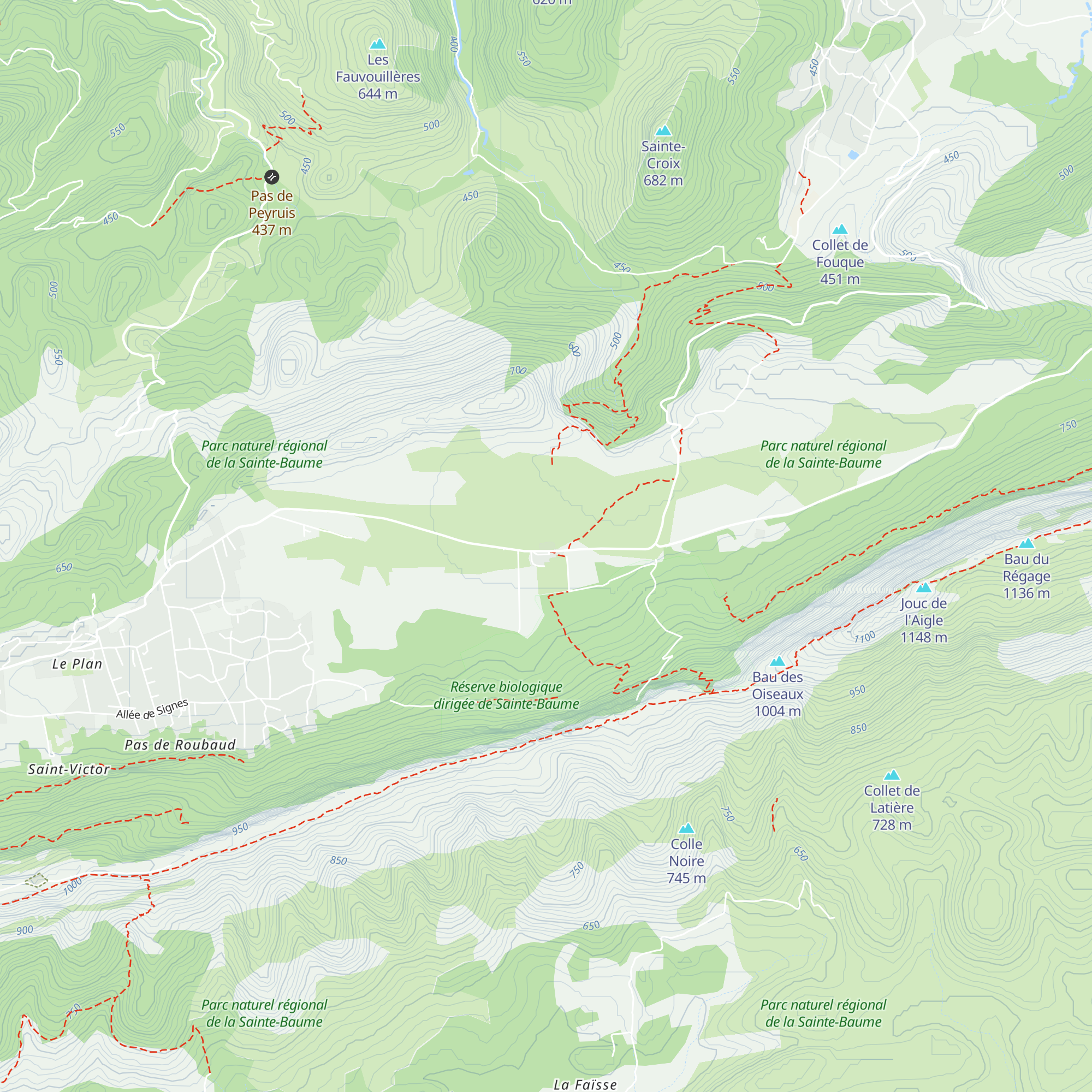 Gîte de la Sainte-Baume map