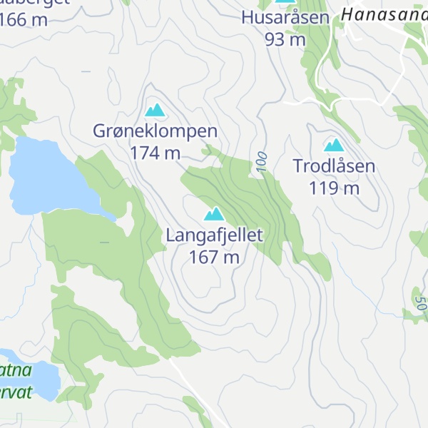Map of Langafjellet