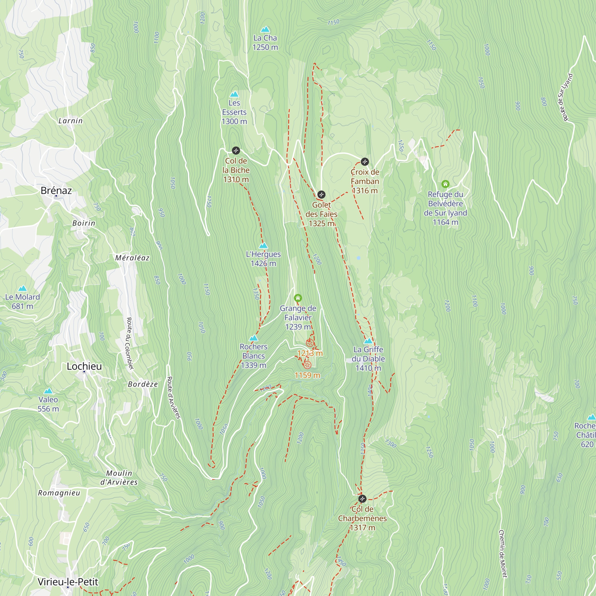 Grange de Falavier map