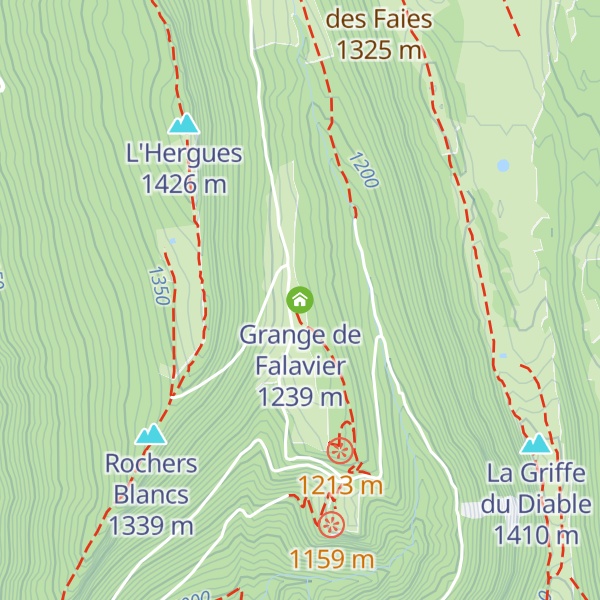 Map of Grange de Falavier