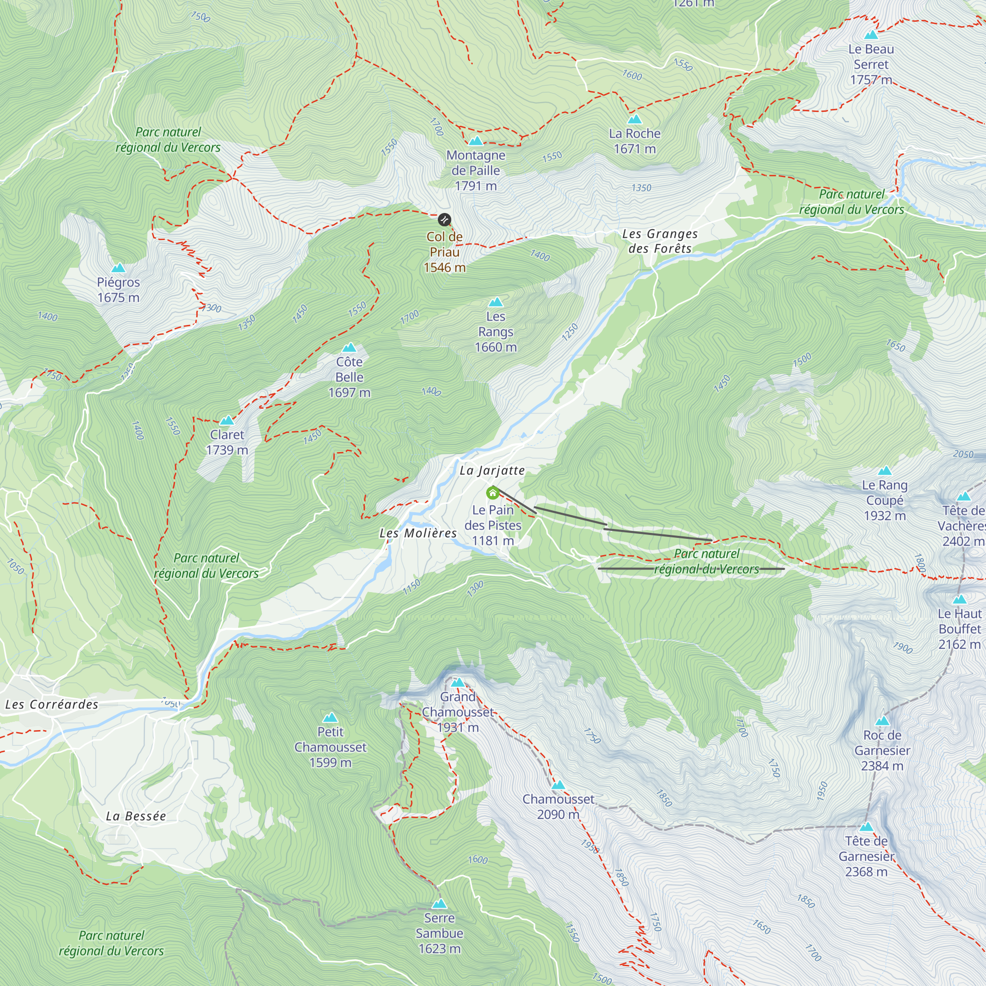 Le Pain des Pistes map