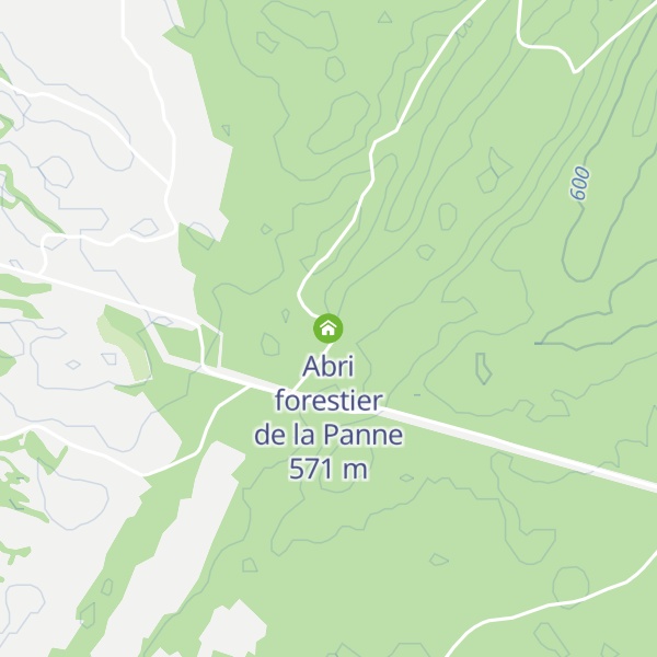 Map of Abri forestier de la Panne
