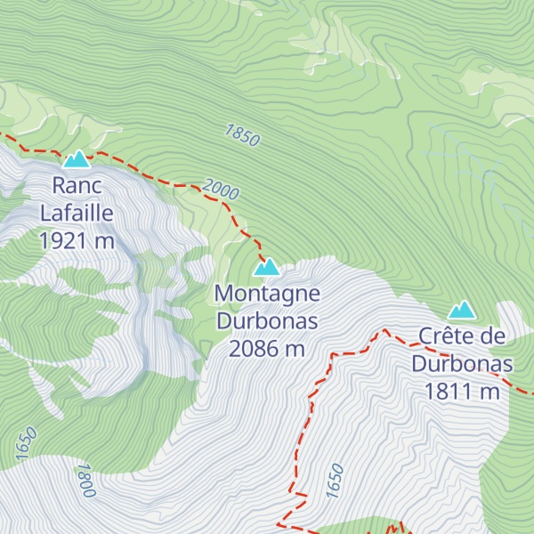 Map of Montagne Durbonas