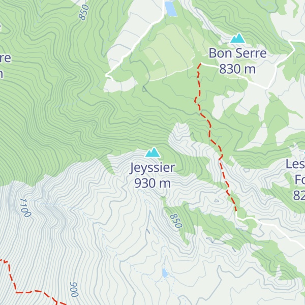 Map of Jeyssier