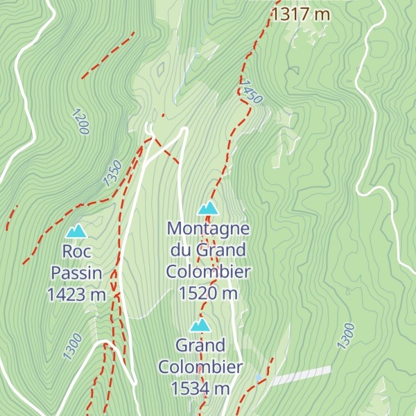Map of Montagne du Grand Colombier