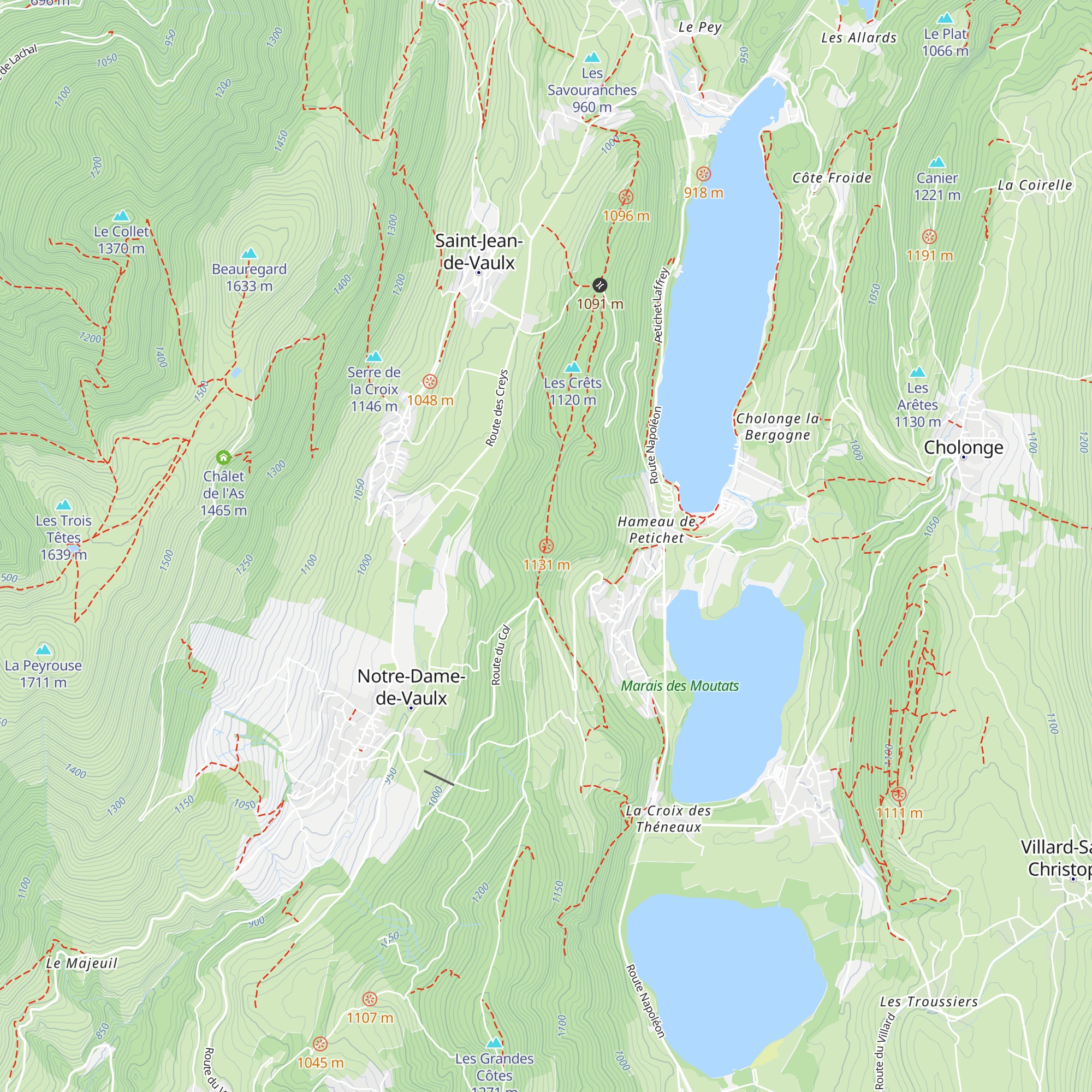 Réservoir map