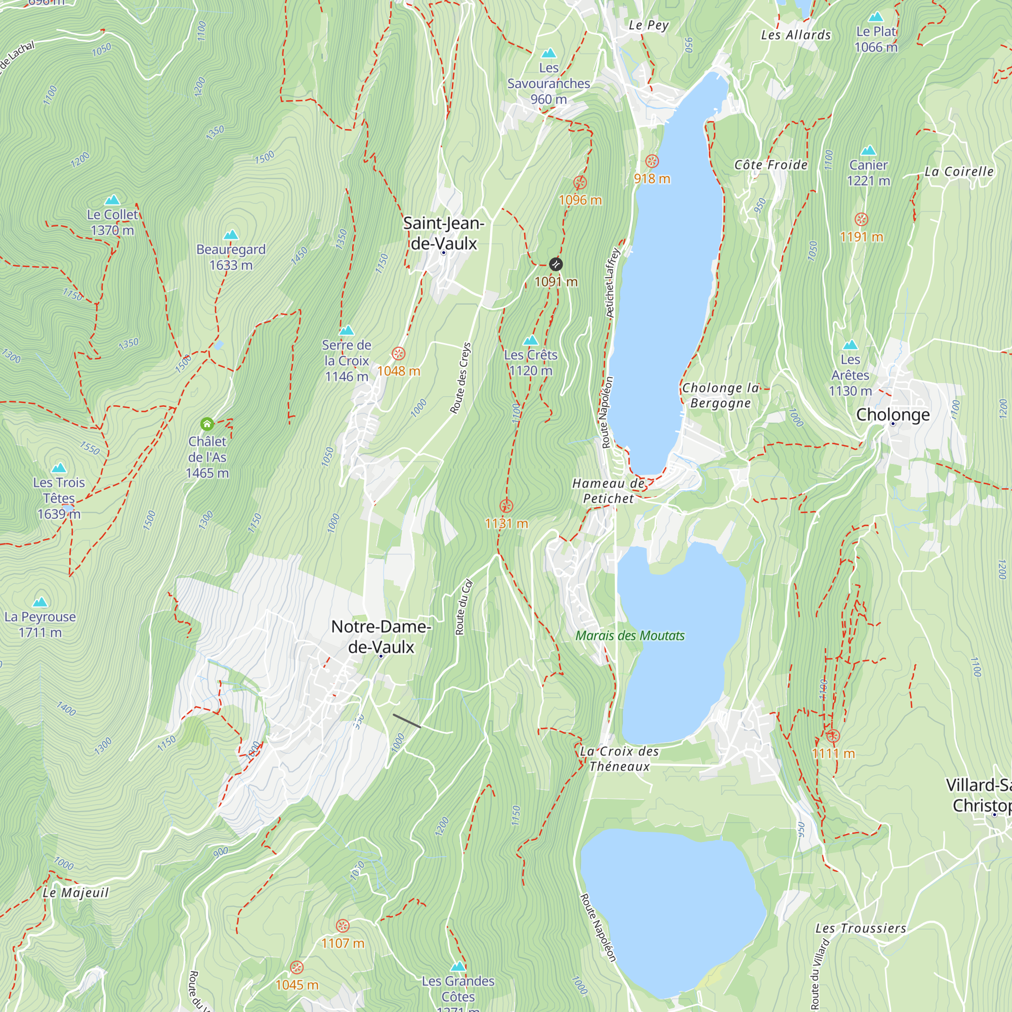 Réservoir map