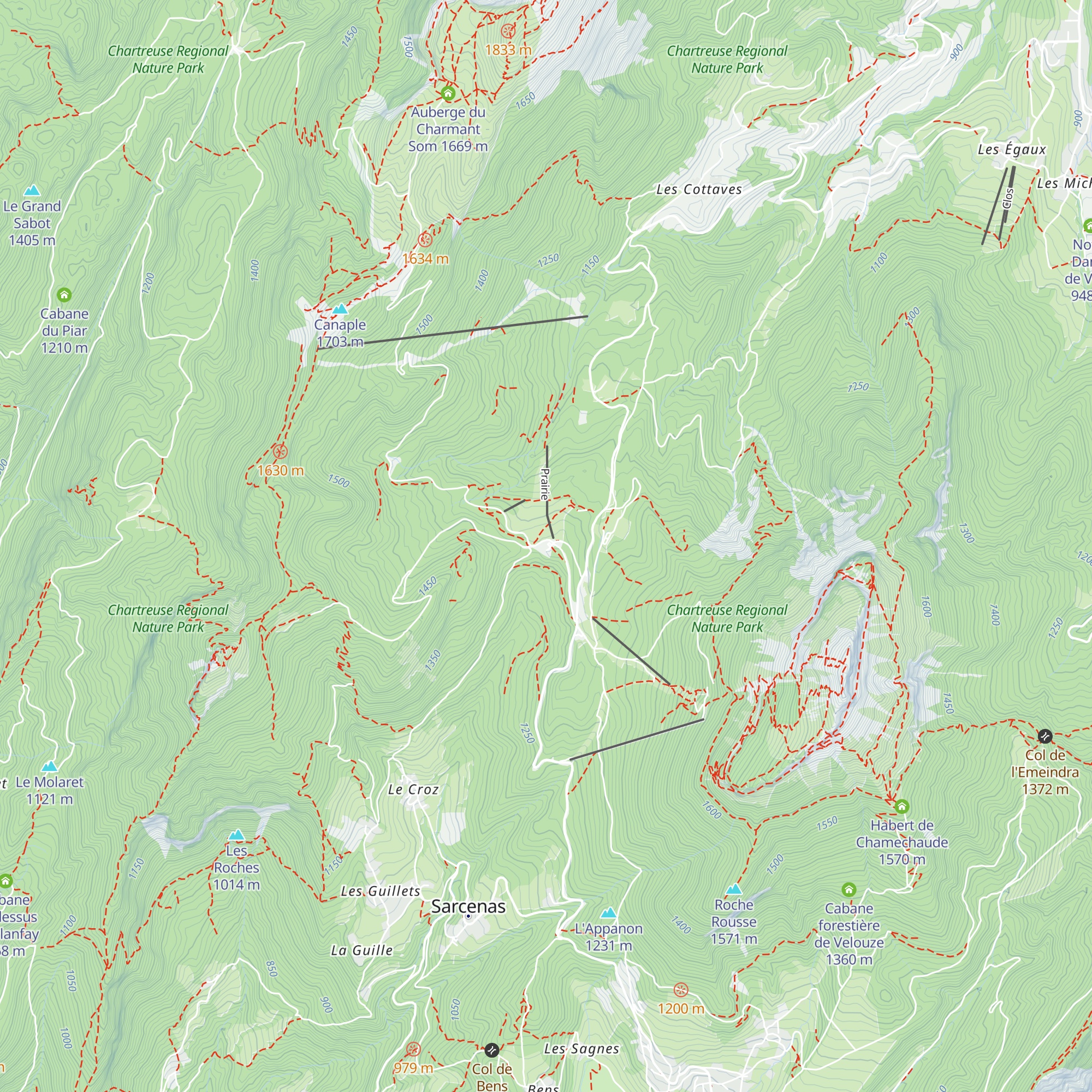 Les 3 Sommets map