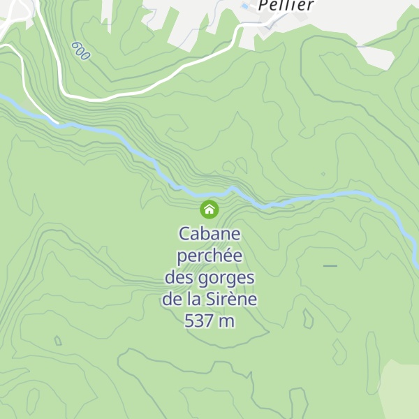 Map of Cabane perchée des gorges de la Sirène