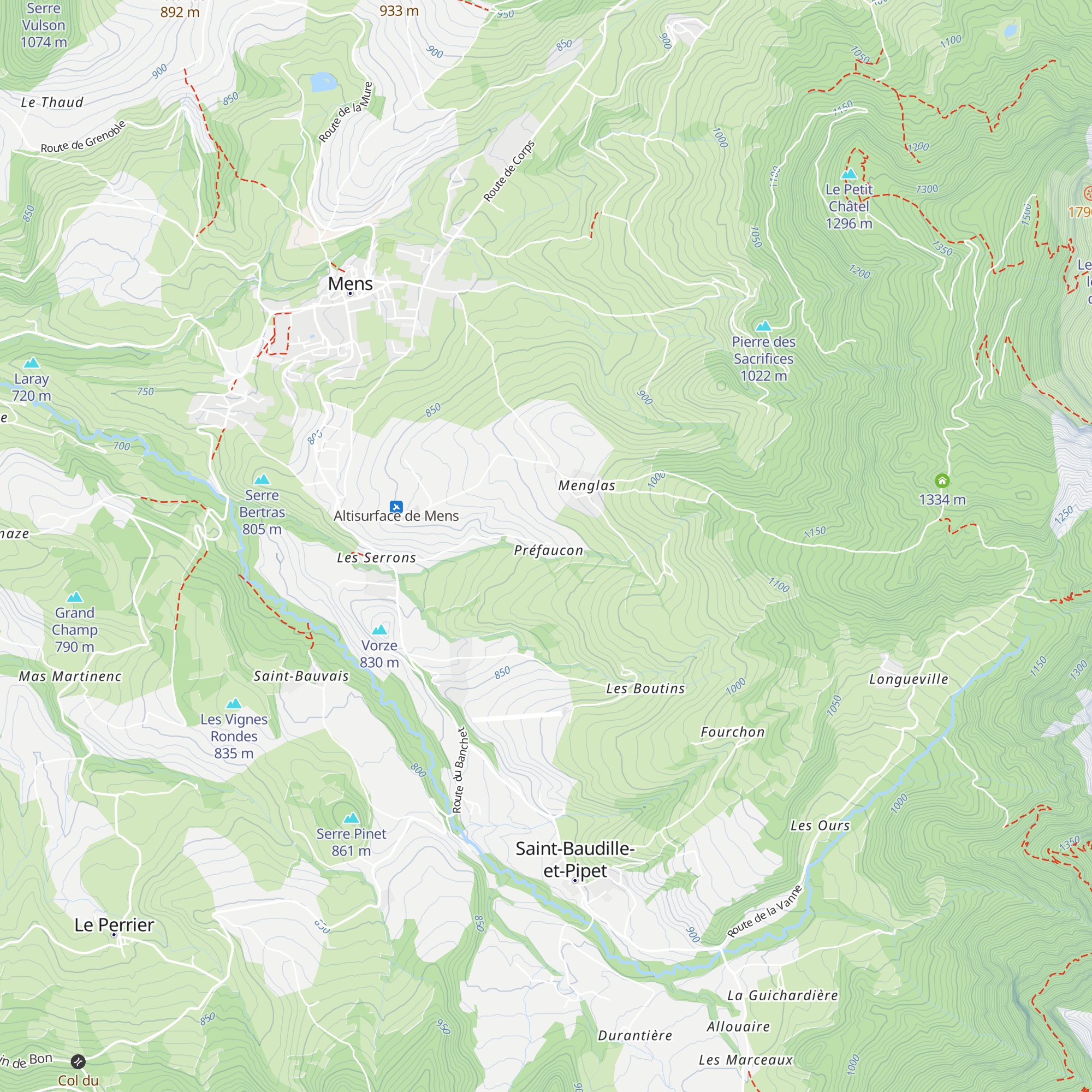 Gîte Préfaucon map