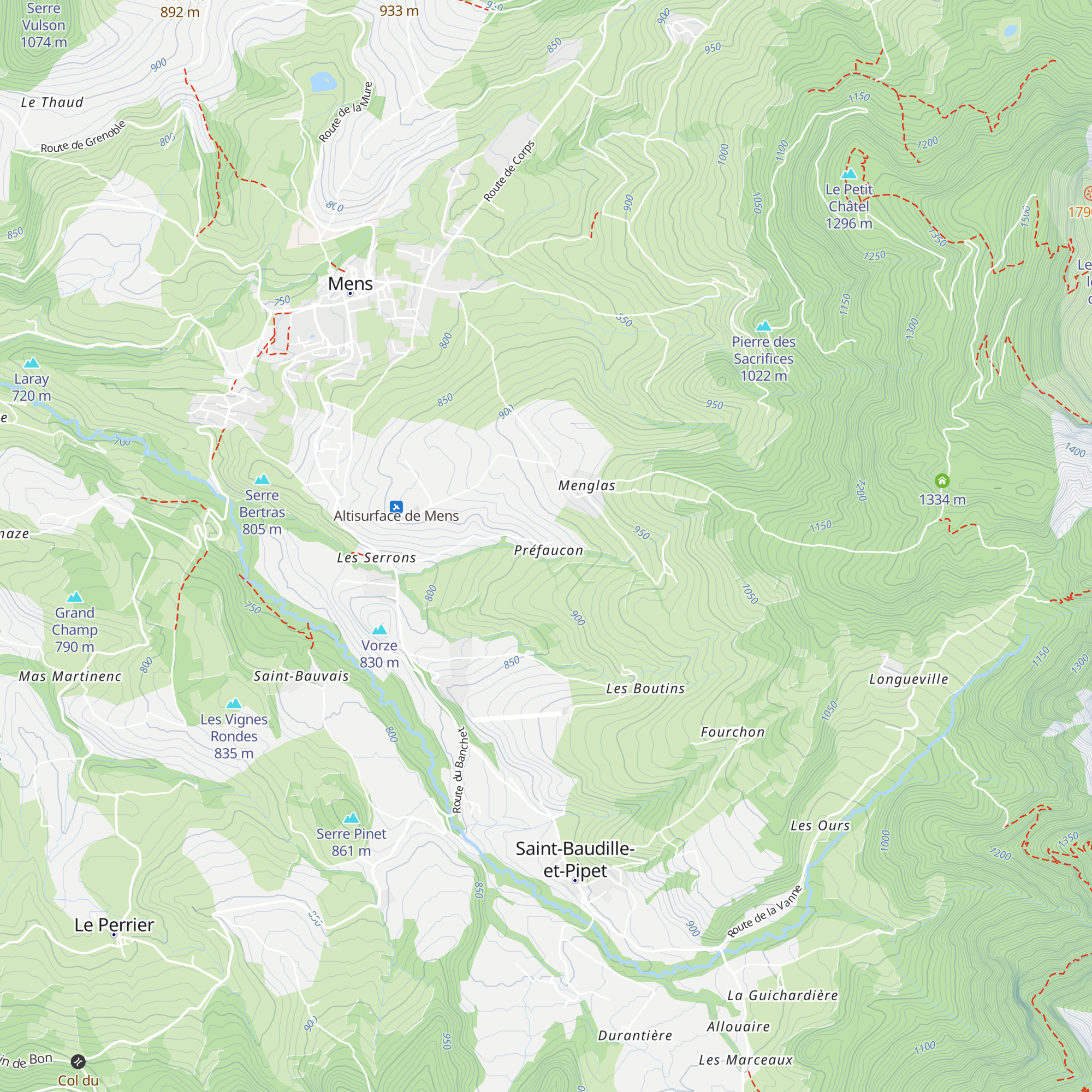 Gîte Préfaucon map