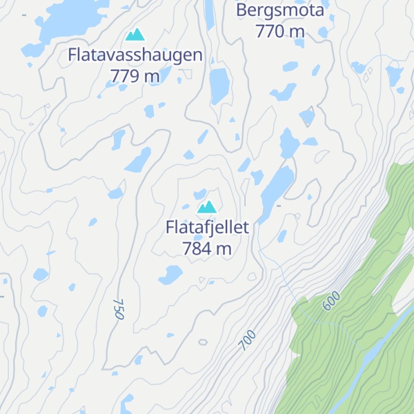 Map of Flatafjellet
