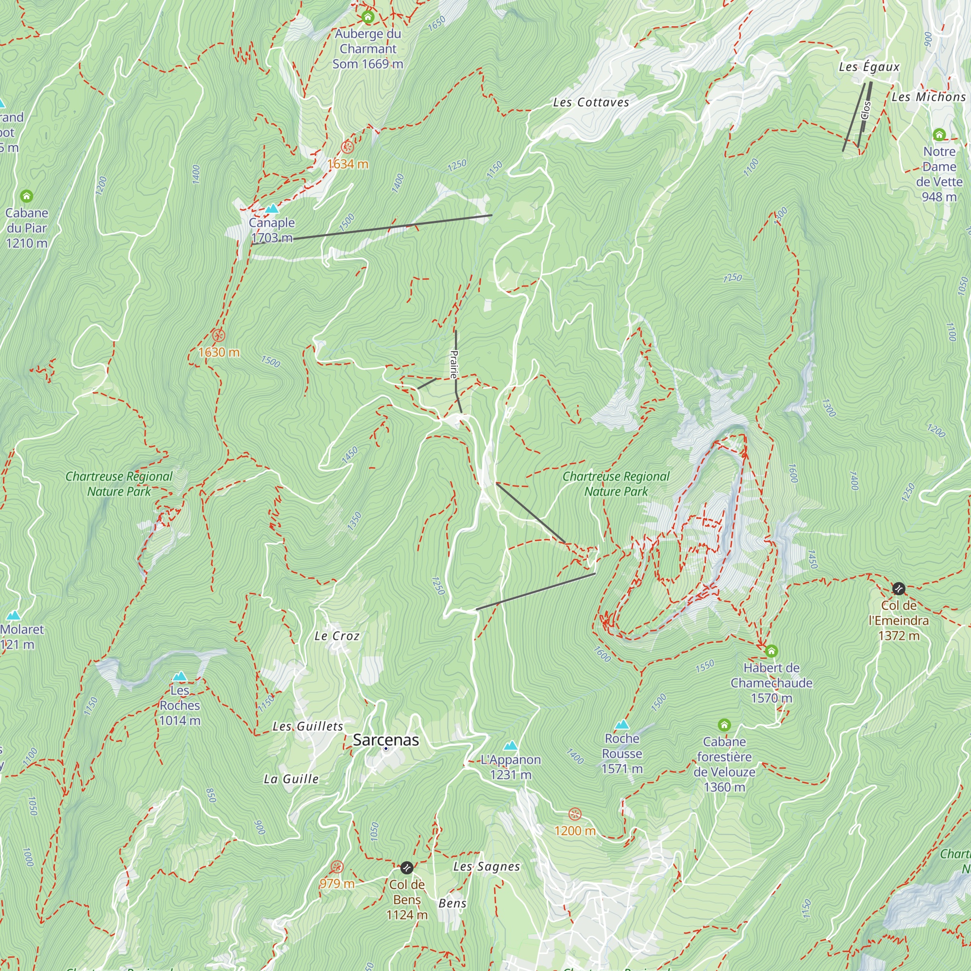 Le Cartusia map