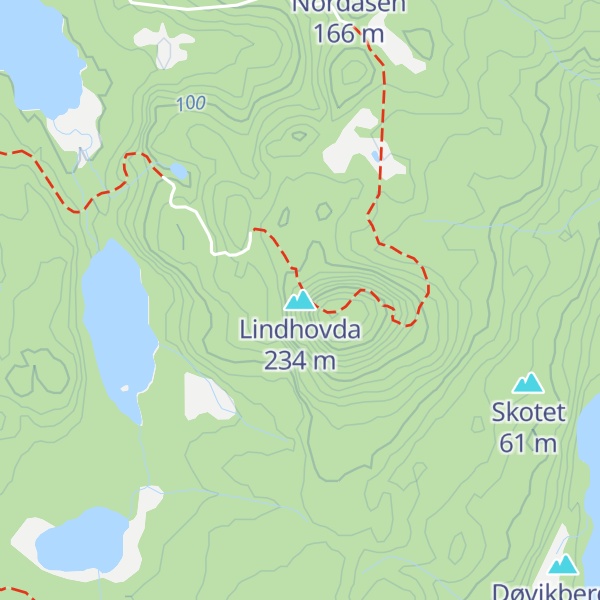 Map of Lindhovda