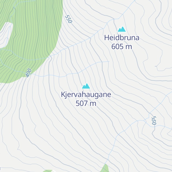 Map of Kjervahaugane
