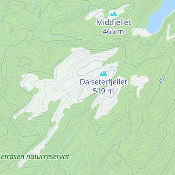 Map of Korsmyrfjellet
