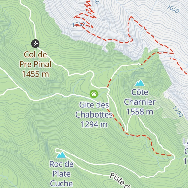 Map of Gite des Chabottes